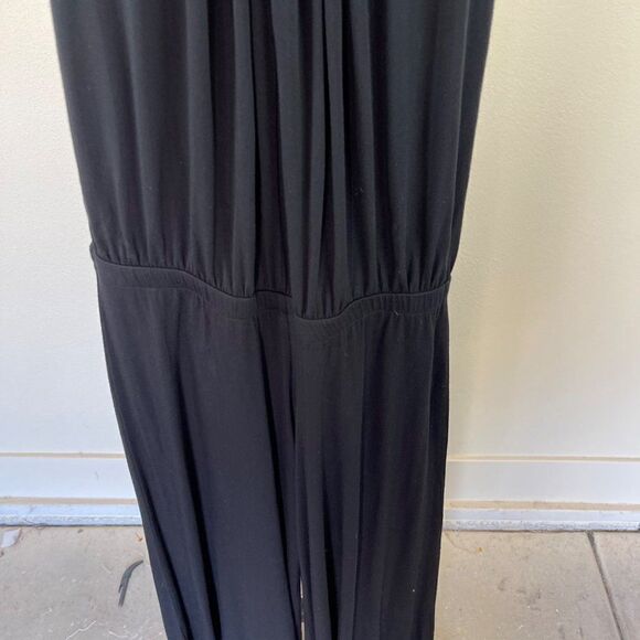 Rachel Pally Black Stretch Jumpsuit Halter Open Back Flare Leg Medium - Picture 3 of 9